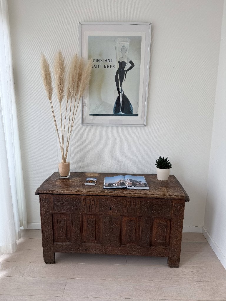 17e eeuwse bruidskist / kledingkist, Antiek en Kunst, Antiek | Meubels | Kasten, Ophalen