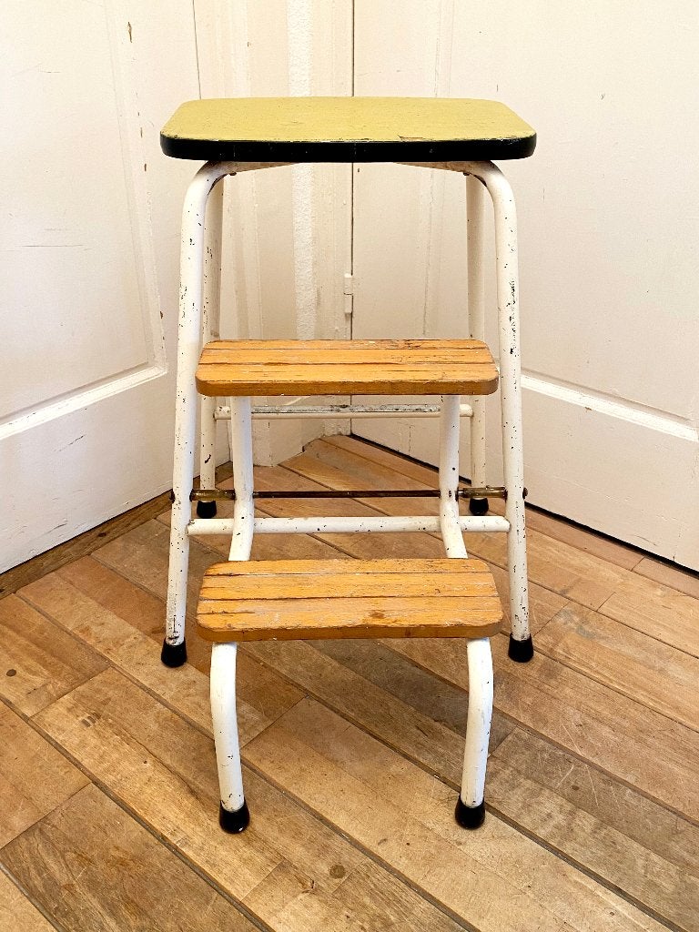Vintage jaren 60 Brabantia keukentrapje of krukje, Huis en Inrichting, Krukjes, Ophalen, Gebruikt, Staal