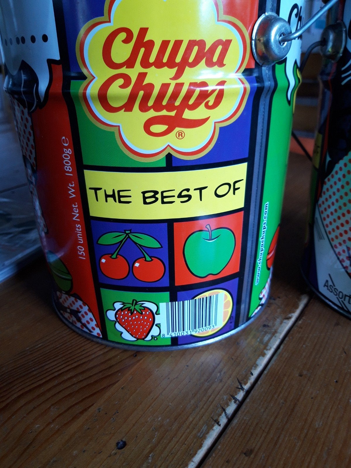 2 Nostalgische Chupa Chups Blikken - Pop Art Design, Ophalen, Gebruikt, Koek(jes), Overige merken