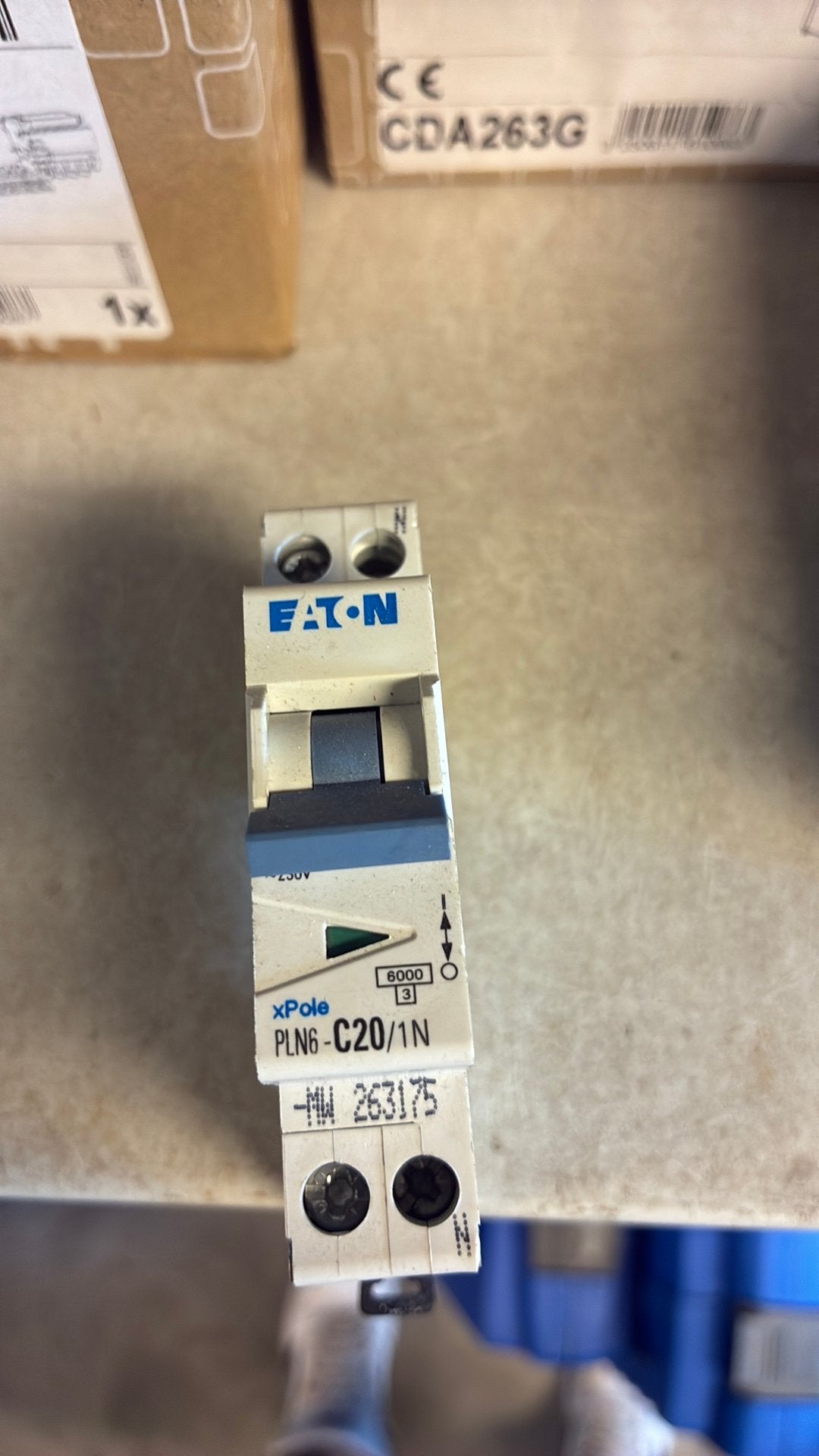 eaton installatie automaat c20 1p+n, Ophalen of Verzenden, Zo goed als nieuw