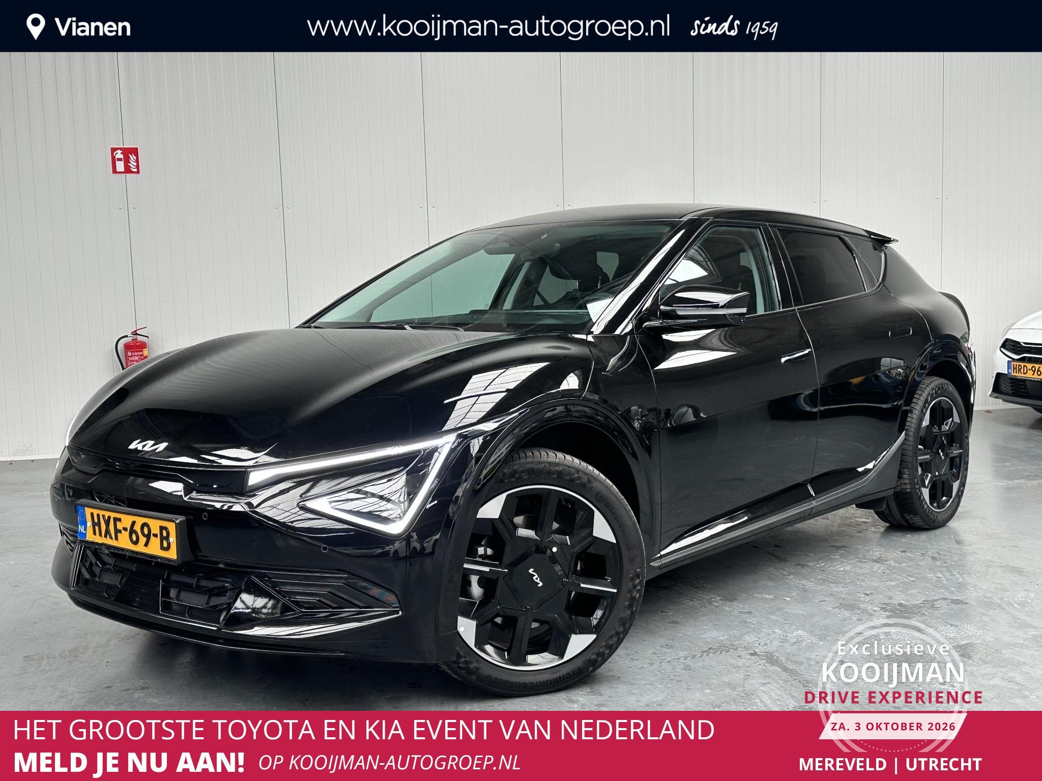 Kia EV6 Plus 84 kWh, Auto's, 228 pk, Achterwielaandrijving, 1960 kg, Zwart