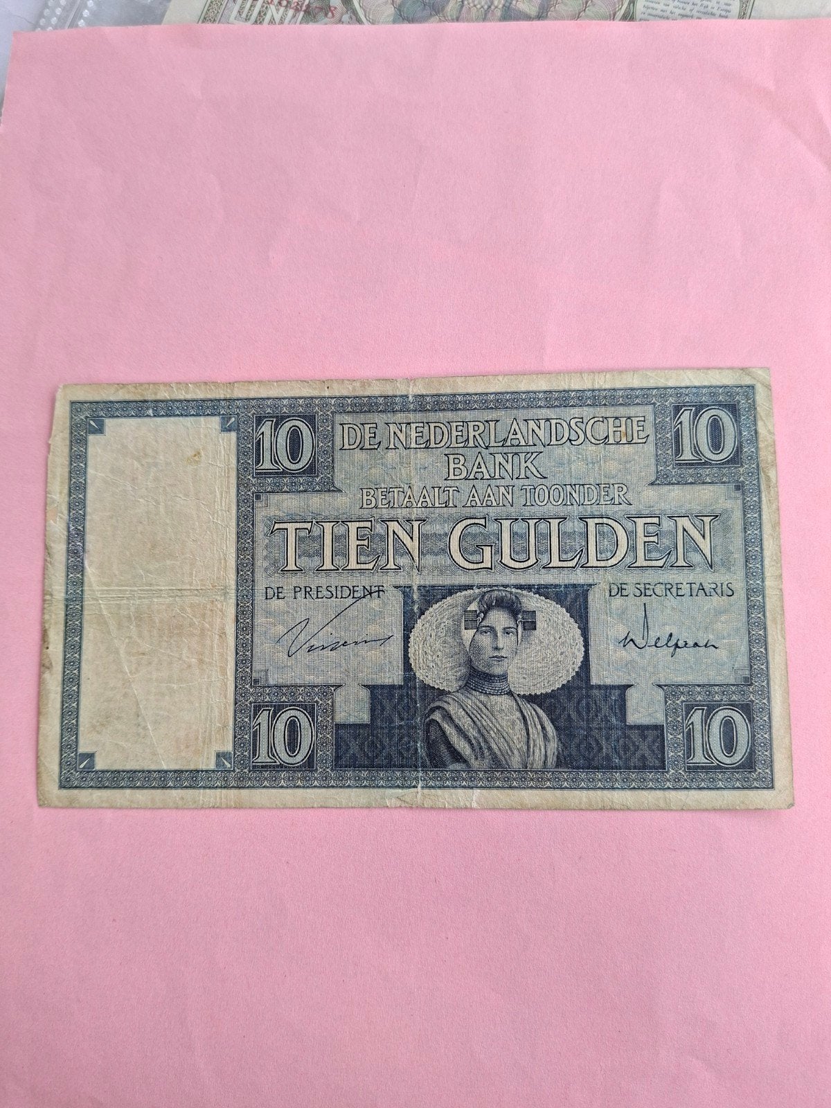 10 gulden Zeeuws Meisje een proofserie en ook nog een Replac, Ophalen of Verzenden, 10 gulden, Los biljet
