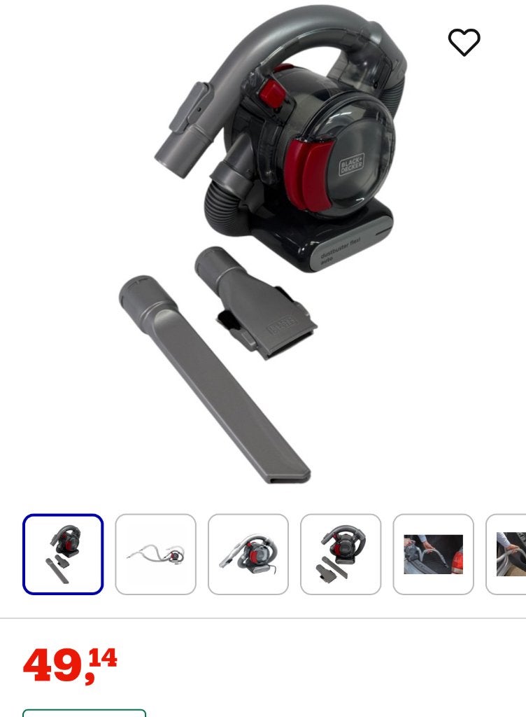 Black & Decker dustbuster flexi kruimeldief auto stofzuiger, Geschikt voor tapijt, Kruimeldief, Ophalen of Verzenden, Zo goed als nieuw