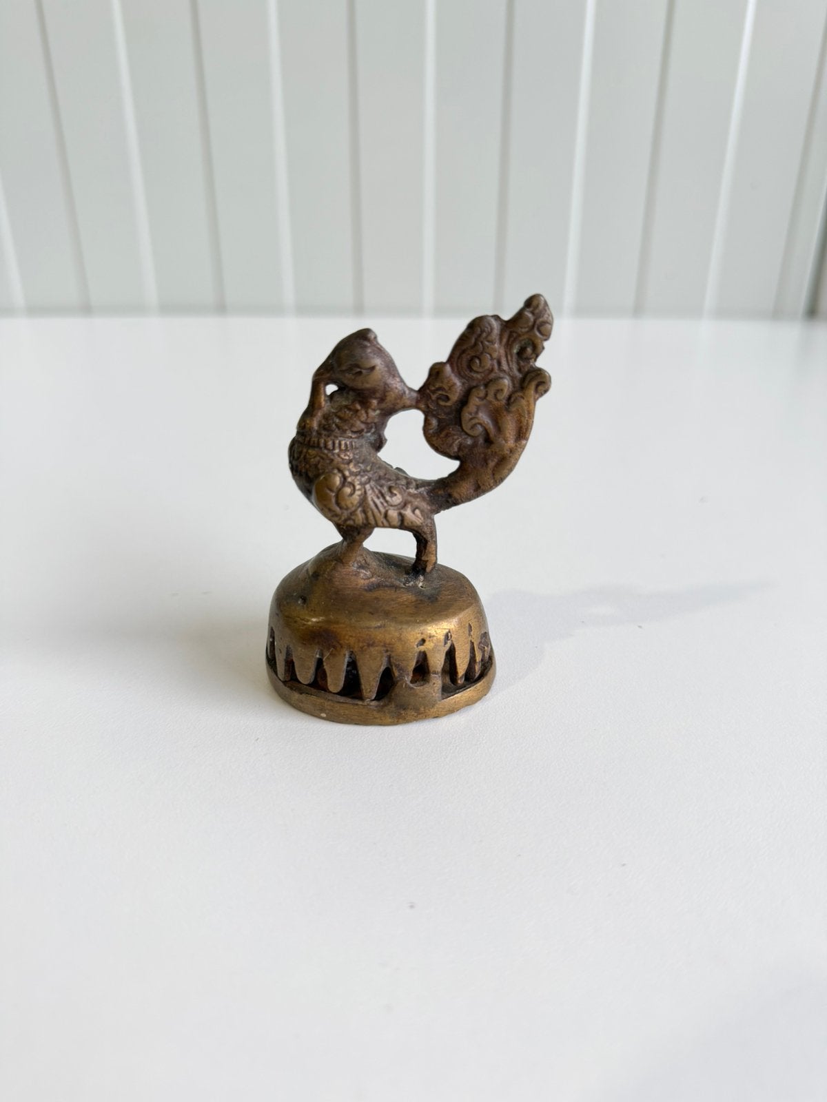 Antiek 19e eeuws bronzen Birmese opiumgewicht, Ophalen of Verzenden, Zo goed als nieuw, Dier