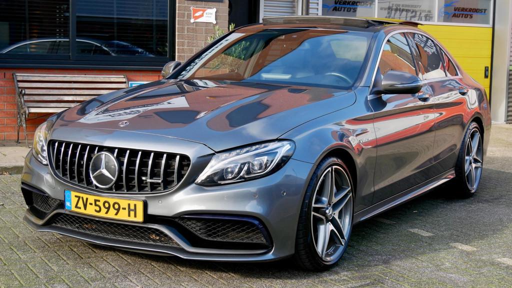 Mercedes-Benz C-klasse AMG 63 S C63S pano. camera dealer ond, Auto's, Automaat, Achterwielaandrijving, Gebruikt, 510 pk