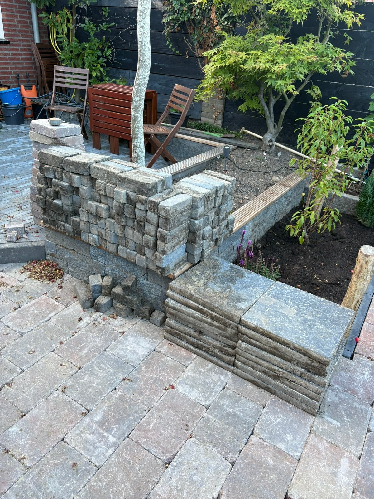 Klinkers, tegels en zand, Tuin en Terras, Ophalen of Verzenden, Zo goed als nieuw, Beton, Terrastegels