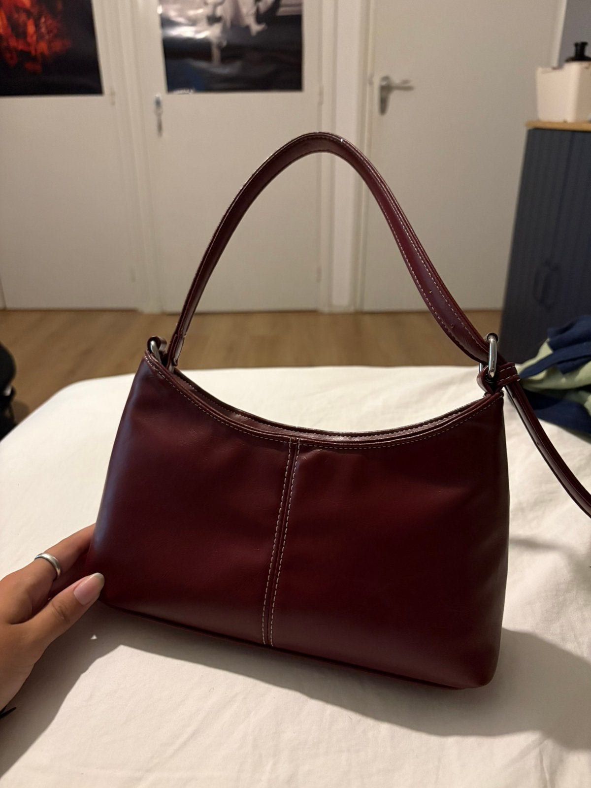 Rood handtasje, Sieraden, Tassen en Uiterlijk, Tassen | Damestassen, Ophalen of Verzenden, Zo goed als nieuw, Rood, Handtas