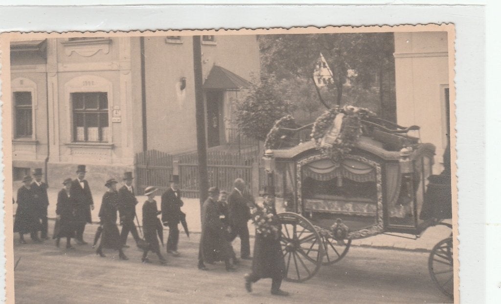 begrafenis koets, Ophalen of Verzenden, 1940 tot 1960, Ongelopen, Overige thema's