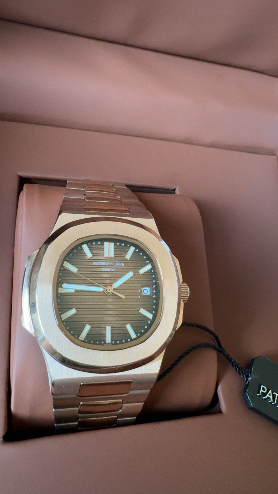 Patek Philippe Nautilus Roségoud Horloge, Sieraden, Tassen en Uiterlijk, Staal, Staal, Verzenden, Polshorloge