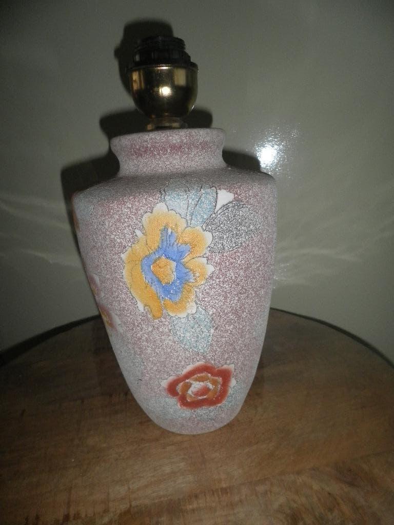Vintage  beschilderde lampenvoet., Antiek en Kunst, Ophalen of Verzenden
