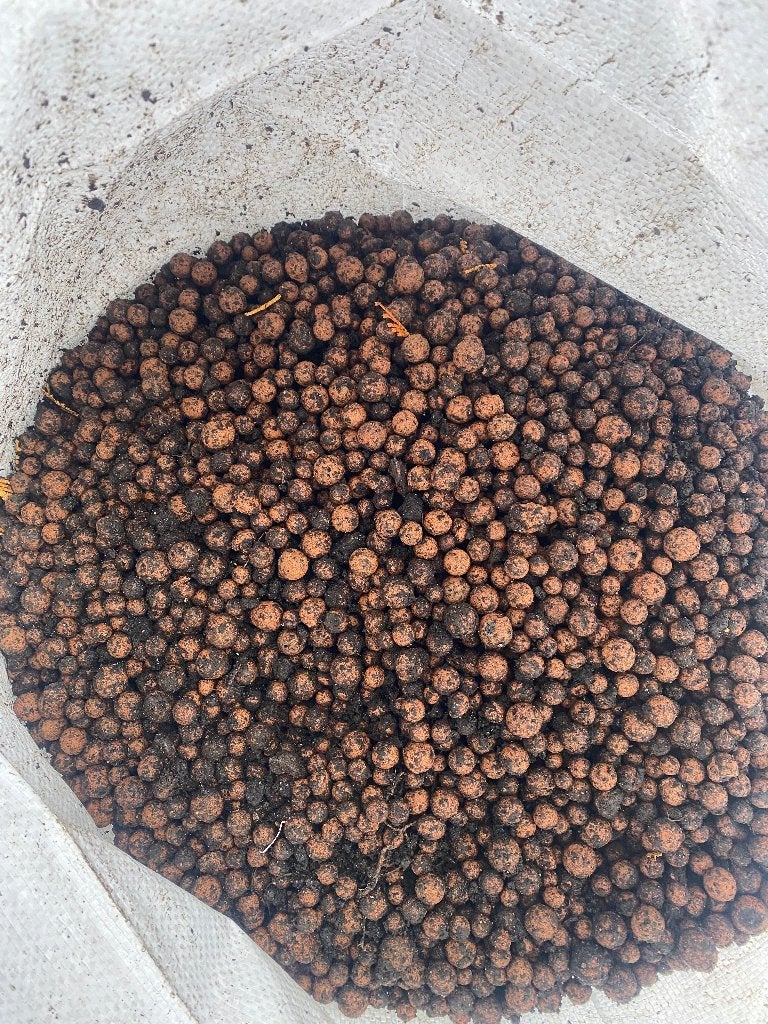 Gebruikte hydrokorrels in stevige zakken, Ophalen, Hydrokorrels