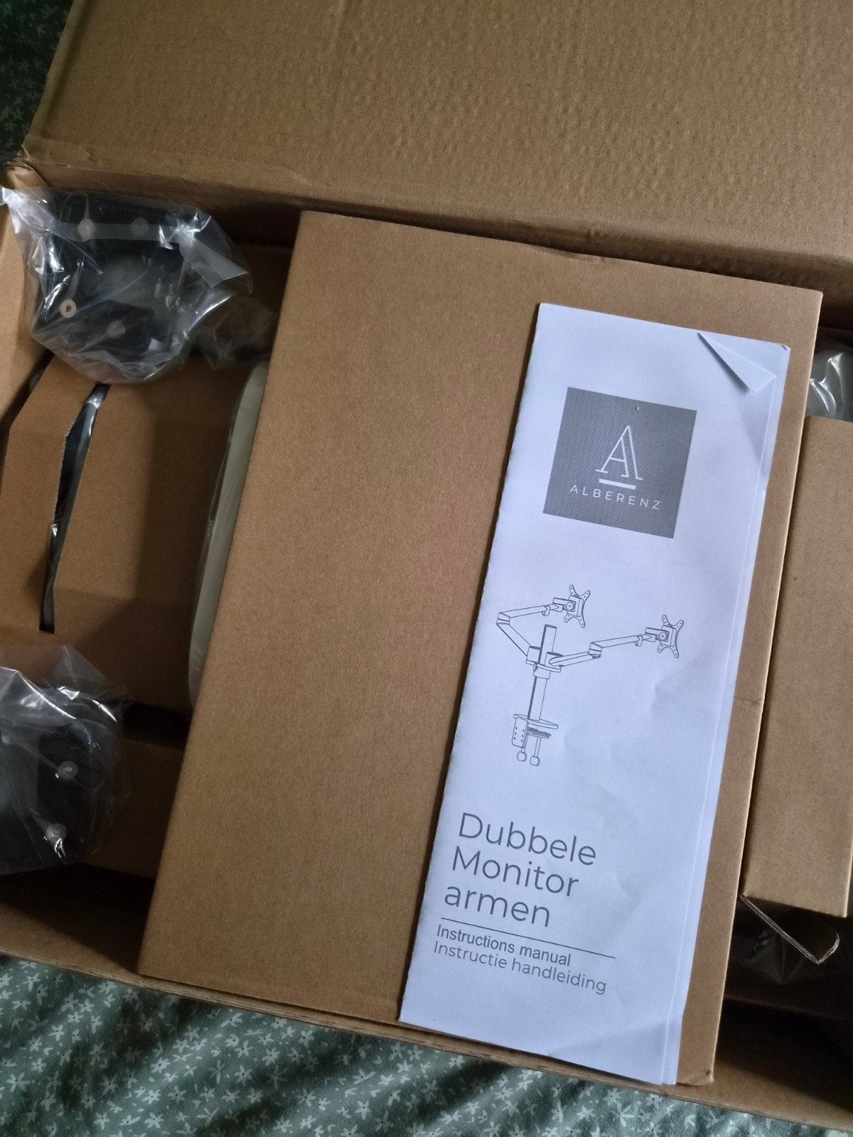 Alberenz Dubbele Monitorarmen, Computers en Software, Monitoren, Ophalen, Nieuw, Alberenz