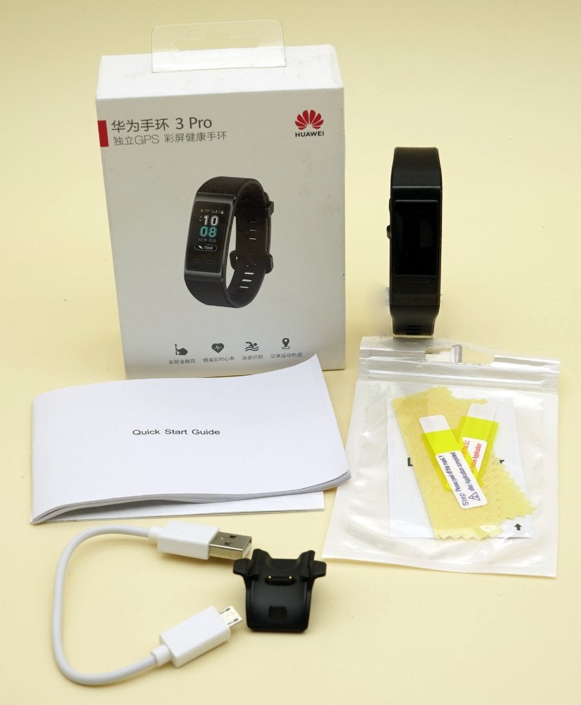 Huawei Band 3 Pro Smartwatch Zwart - GPS - Screenprotectors, ., Zwart, Ophalen of Verzenden, Zo goed als nieuw