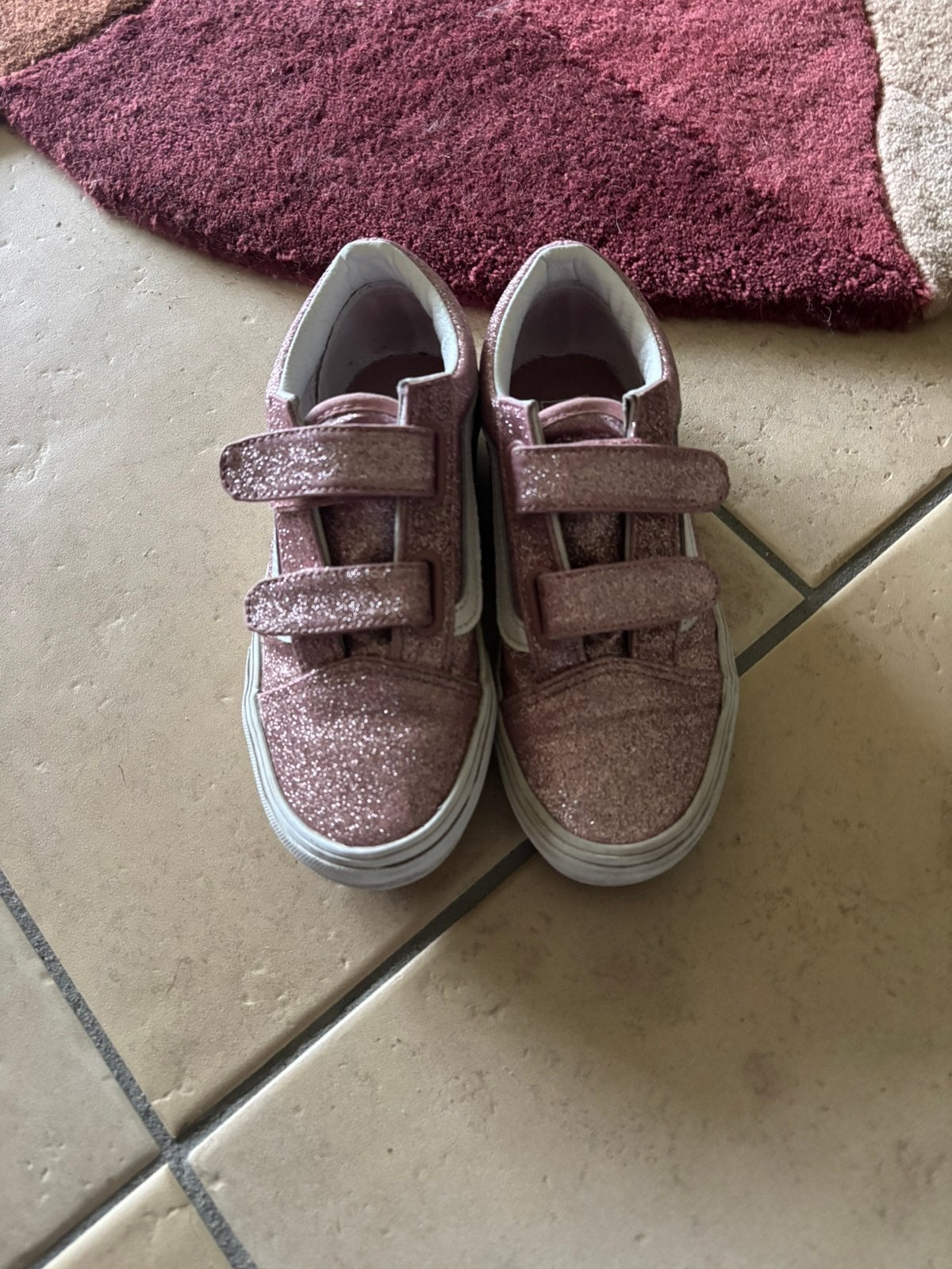 Vans kinderschoenen maat 33 - Roze glitter, Ophalen of Verzenden, Gebruikt, Meisje, Schoenen