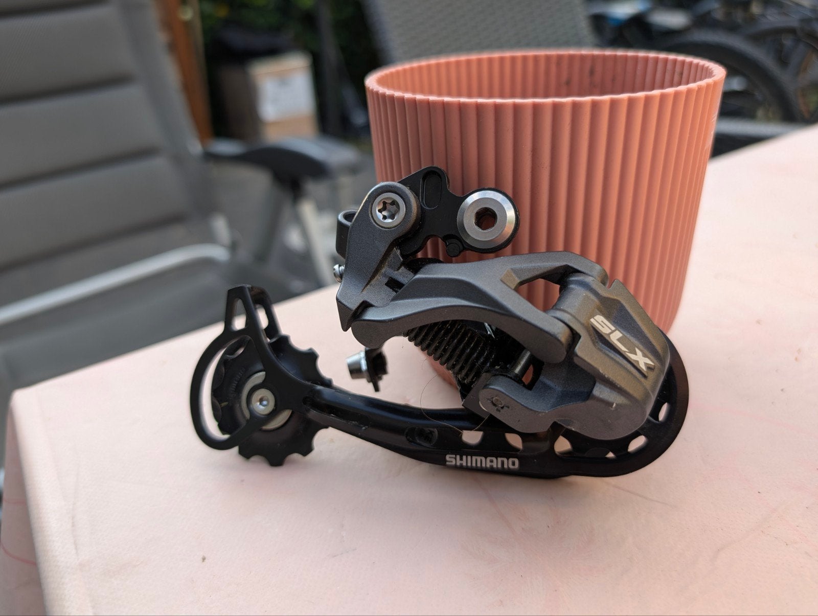 Shimano SLX Achterderailleur M662 - Zo goed als nieuw, Ophalen of Verzenden, Zo goed als nieuw, Derailleur of Ketting, Aluminium