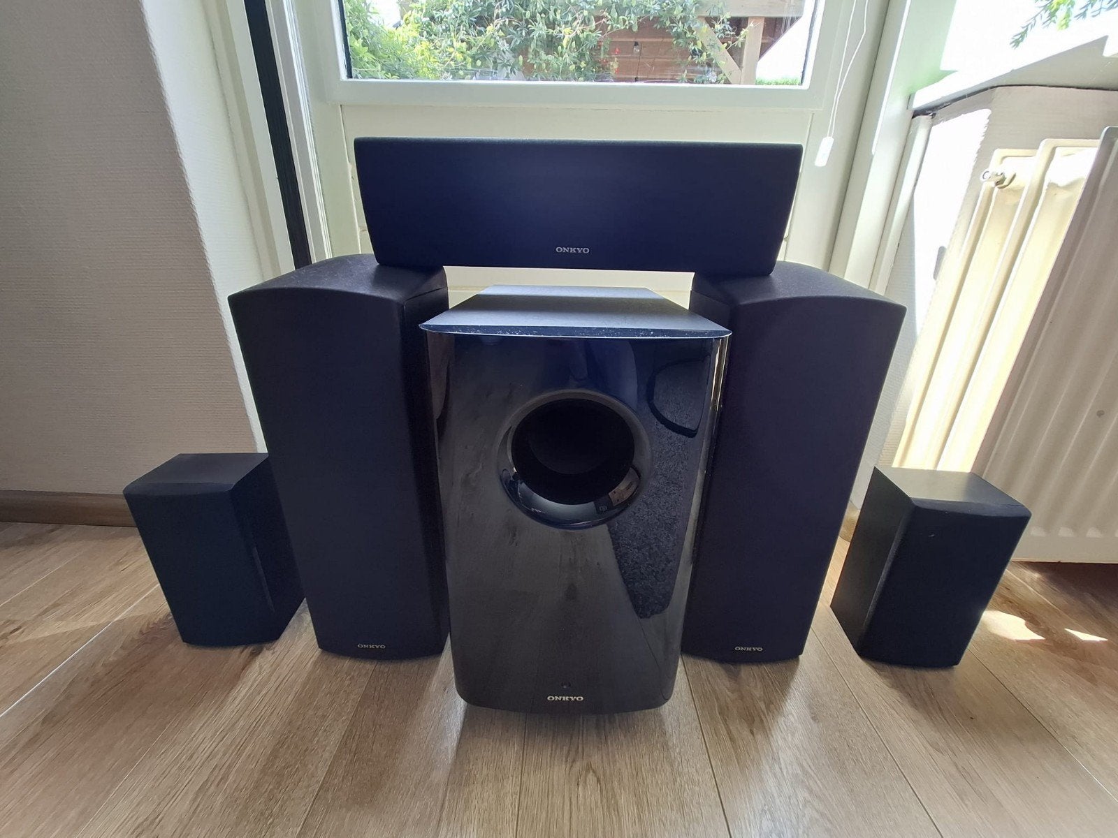 Te koop mooie onkyo home cinema set, Gebruikt, 70 watt of meer, 5.1-systeem, Overige spelers