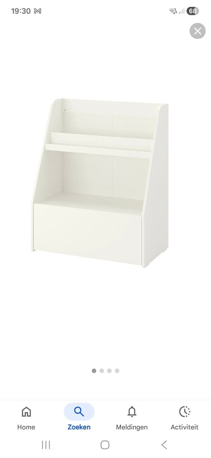 Gevraagd Ikea Bergig boekenkastje, Ophalen of Verzenden, 50 tot 70 cm, Minder dan 75 cm, 105 cm of meer