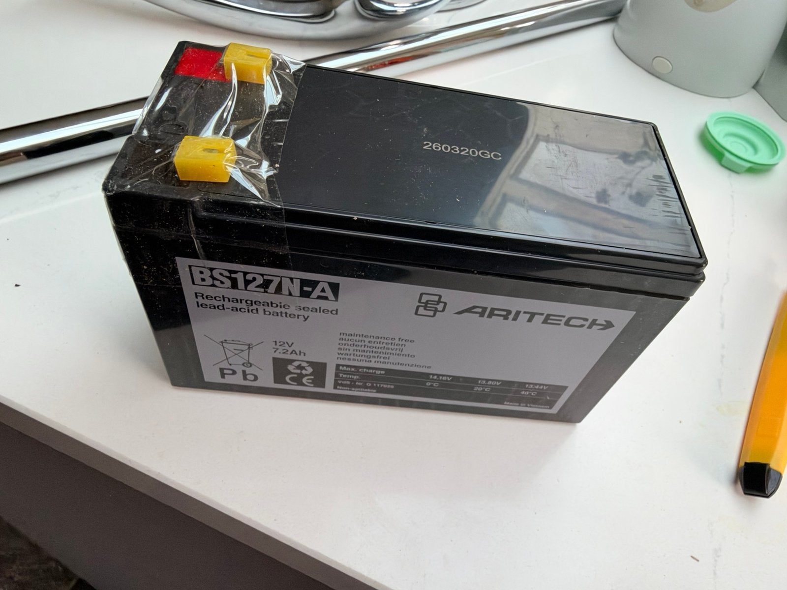 Aritech BS127N-A 12V 7,2Ah accu – alarmsysteem / noodstroom, Nieuw