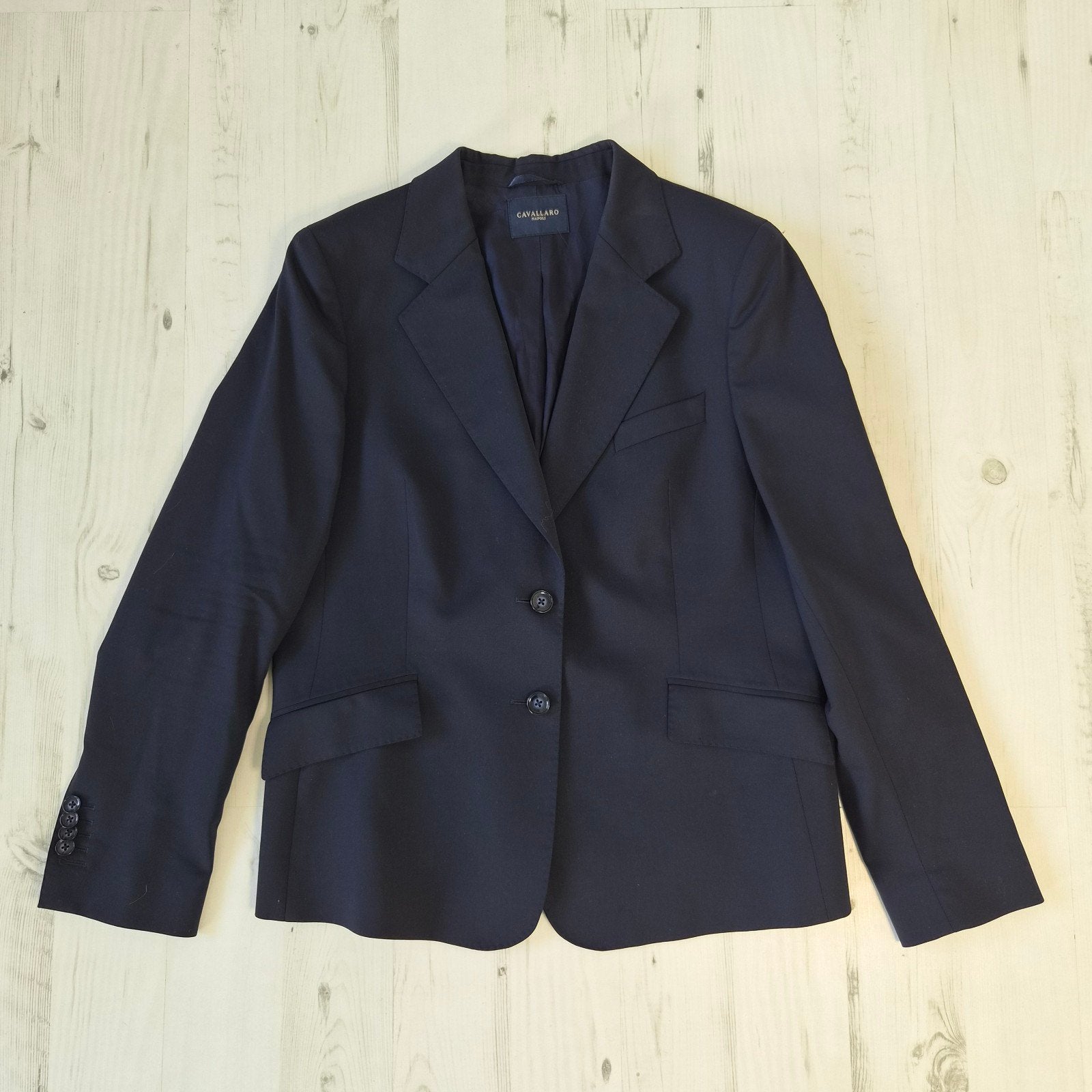 Cavallaro Napoli colbert 98% wol 46 Woolstrech donker blauw, Kleding | Heren, Blauw, Ophalen of Verzenden, Zo goed als nieuw, Maat 46 (S) of kleiner
