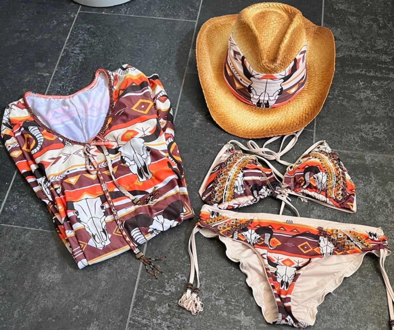 Las Yara’s drie delig maat s, Kleding | Dames, Mi, Bruin, Zo goed als nieuw, Mi
