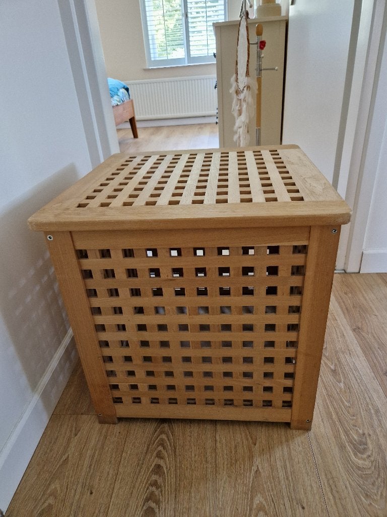 Houten opbergkist 2x, Huis en Inrichting, Ophalen, Minder dan 50 cm, Gebruikt, Minder dan 50 cm