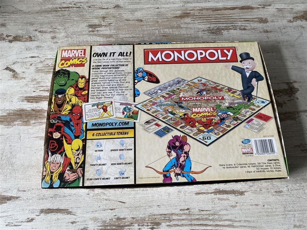 Monopoly marvel comics bordspel [s229], Verzenden, Zo goed als nieuw