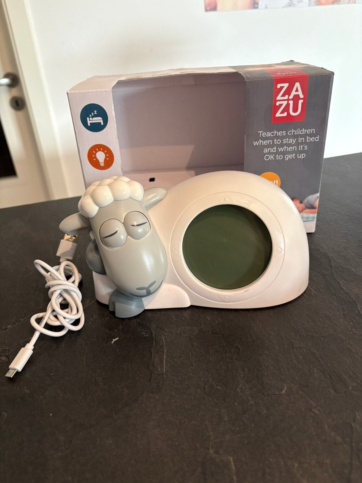 ZaZu slaaptrainer kinderwekker grijs, Ophalen of Verzenden, Zo goed als nieuw