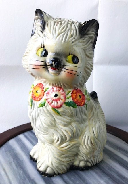 Kattenbeeld porselein H 25 vintage😻💑😍🎁👌, Antiek en Kunst, Handgemaakt, Ophalen of Verzenden, Zoogdier, 20 - 50 cm