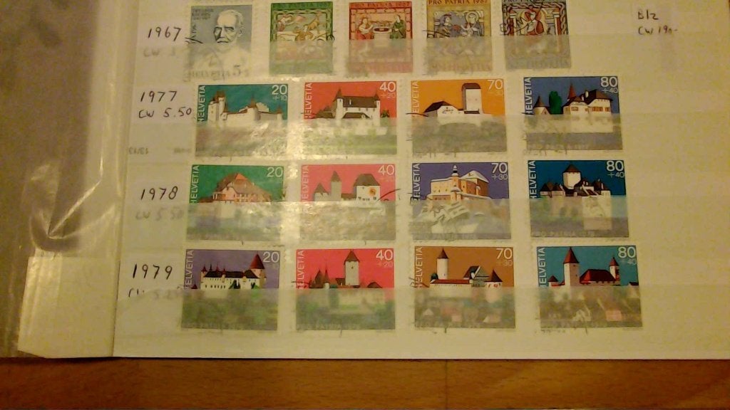 Zwitserse postzegels Pro Patria  10 series gestempeld, Ophalen of Verzenden, Gestempeld