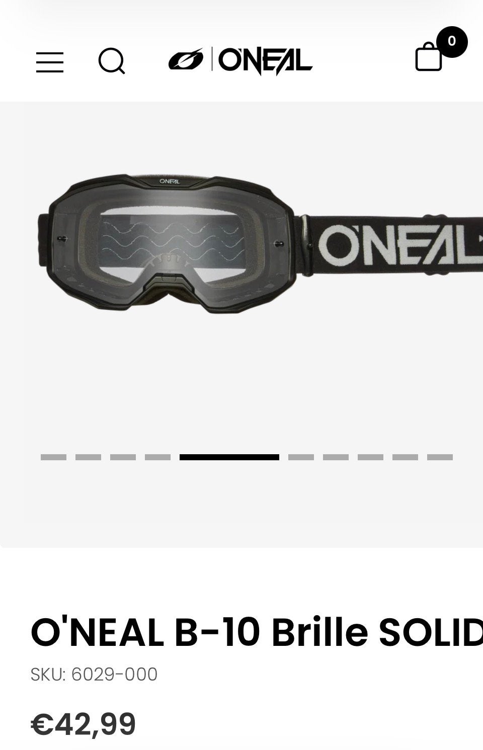 O’Neal Cross / MX bril (jeugd), Verzenden, Nieuw met kaartje, Kinderen, Motorcrosskleding