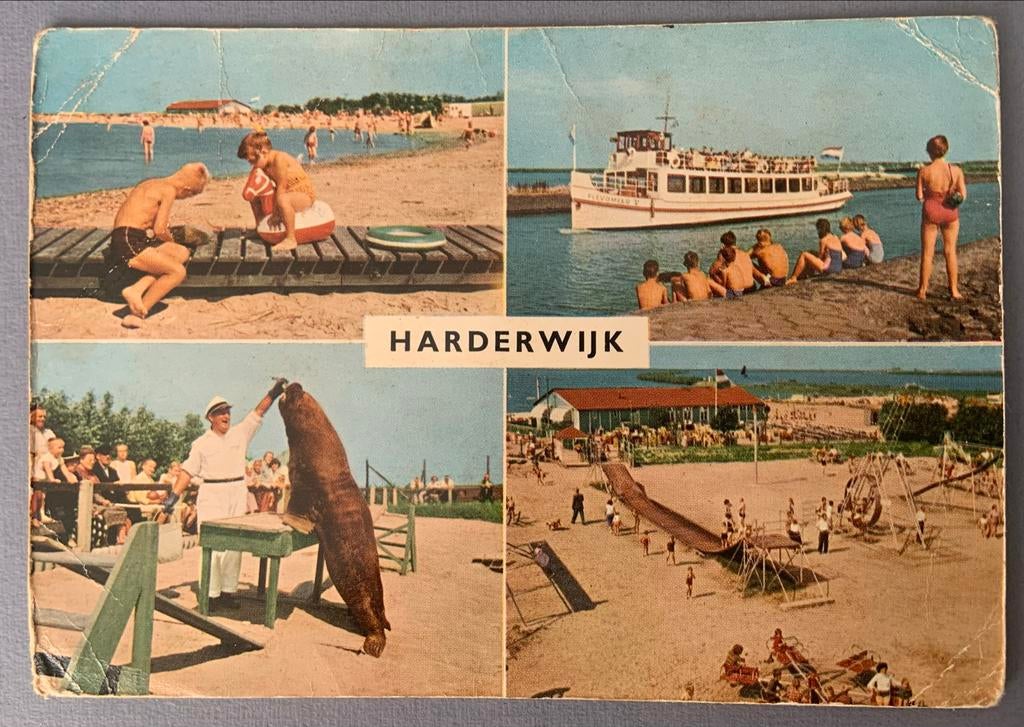 Harderwijk - Zeehondenshow & Strand, Ophalen of Verzenden, 1960 tot 1980, Ongelopen, Gelderland