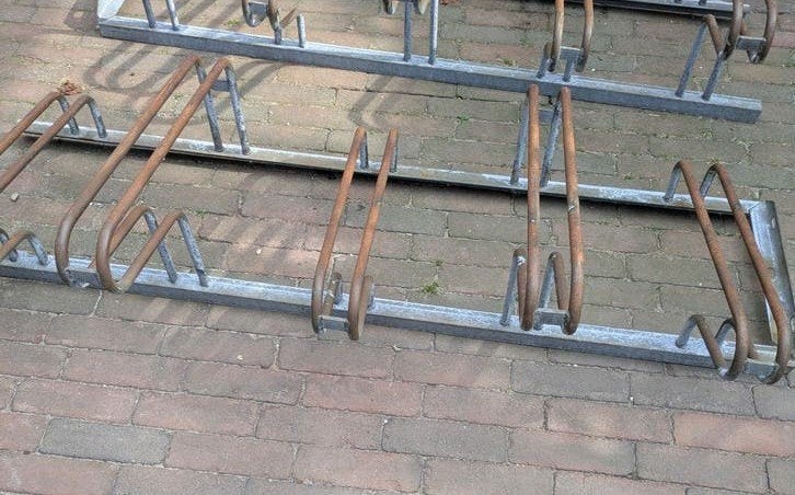 fietsrek 5 fietsen 1,5m lang, Fietsen en Brommers, Ophalen