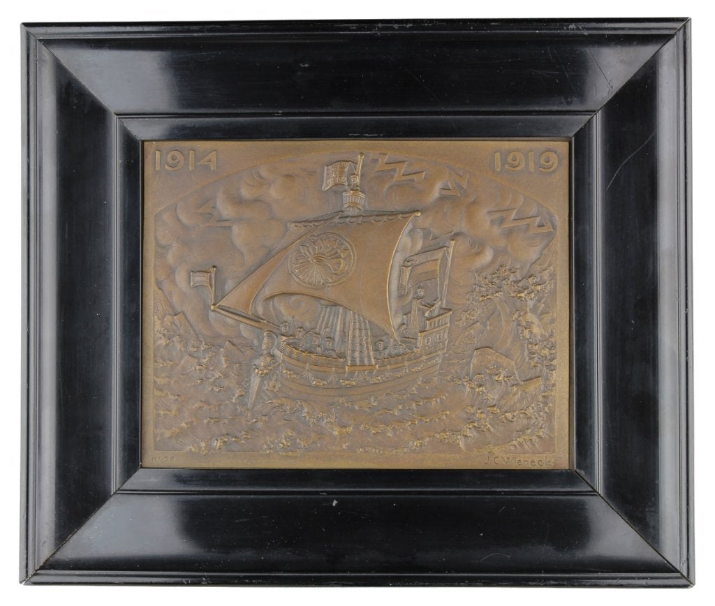 PLAQUETTES J.C. Wienecke REGERINGSBELEID EERSTE WERELDOORLOG, Ophalen of Verzenden