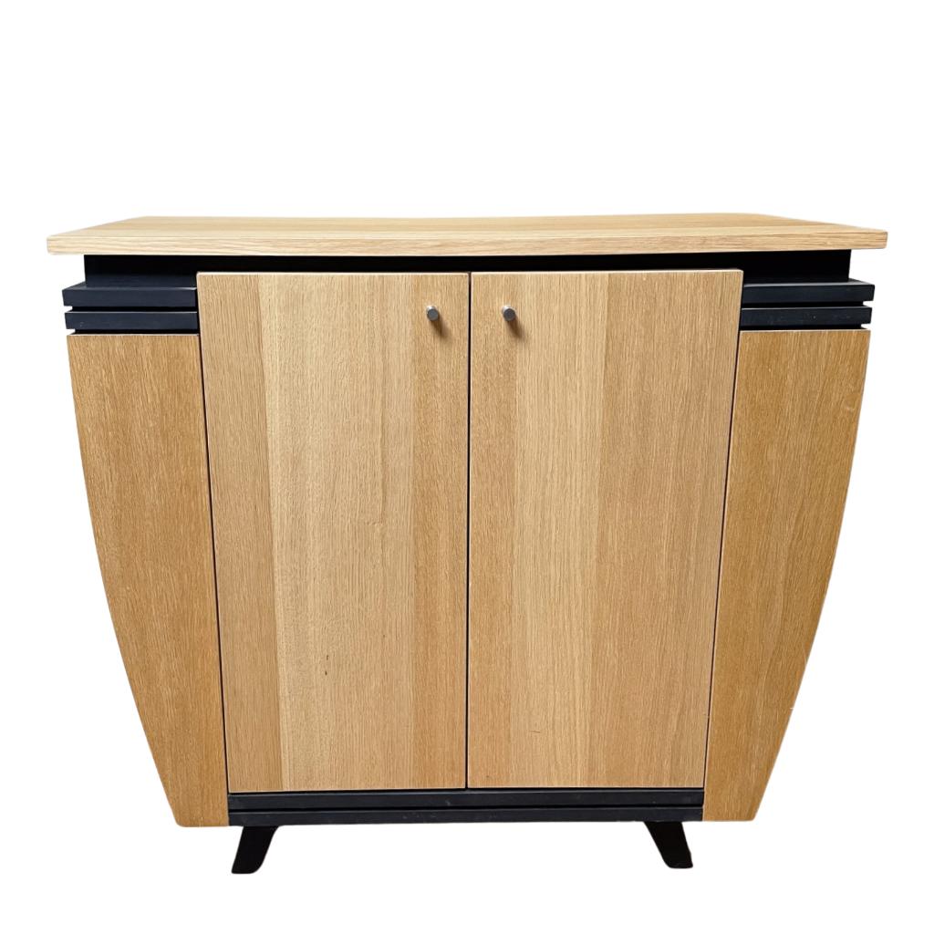 Handgemaakte Wandkast Vintage Art Deco Stijl, Eiken Dressoir, Ophalen, Met deur(en), Nieuw, 50 tot 100 cm