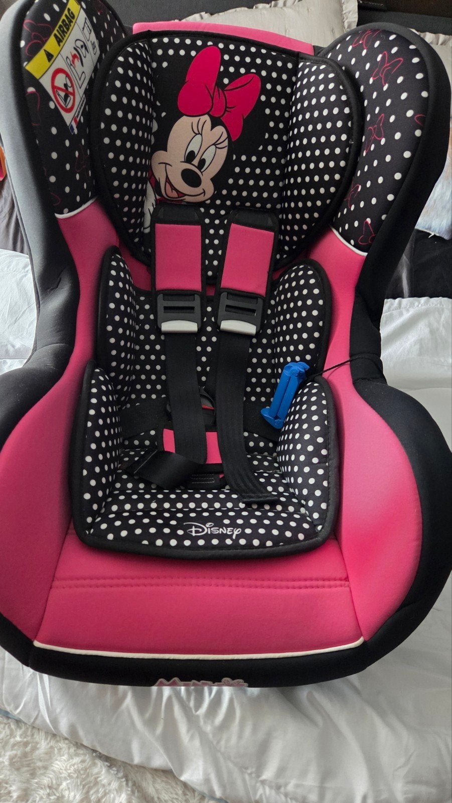 Disney Minnie Mouse autostoel - Zo goed als nieuw, Autogordel, Zo goed als nieuw, 9 t/m 36 kg, Ophalen