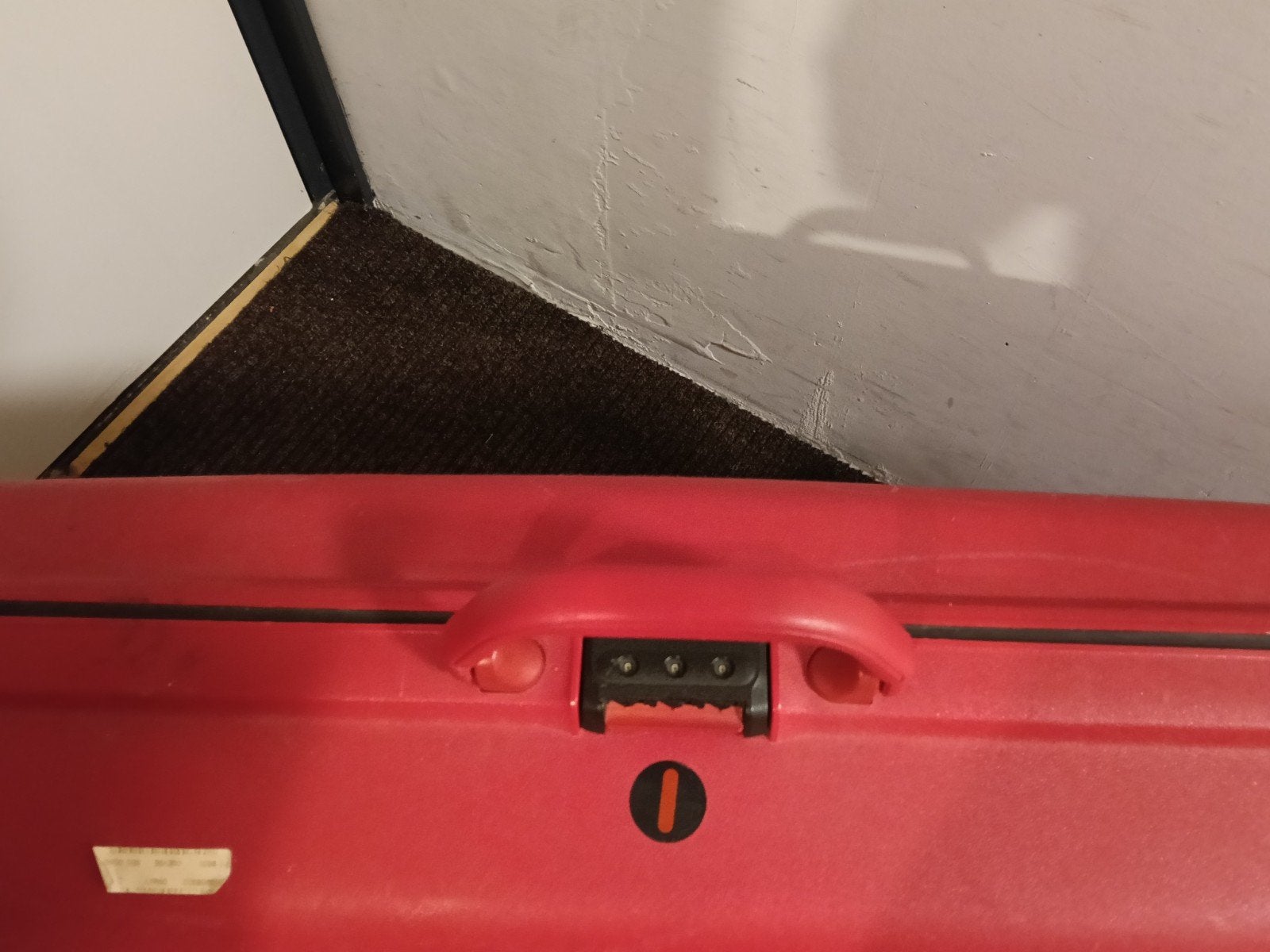 Samsonite Koffer - Beige en Rood, Ophalen, Gebruikt, 20 tot 30 cm, Beige