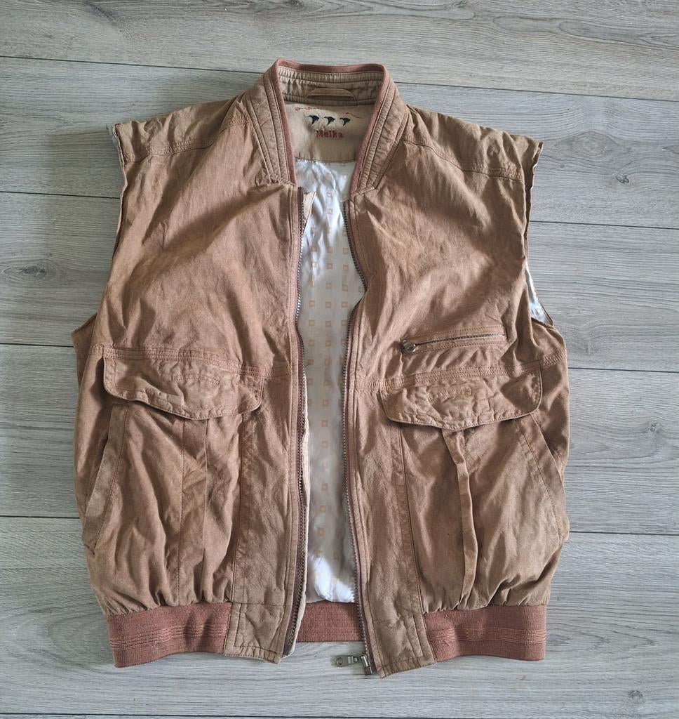 Melka outdoor bodywarmer originele Amaretta maat 52 XXL, Maat 52/54 (L), Bruin, Melka, Ophalen of Verzenden