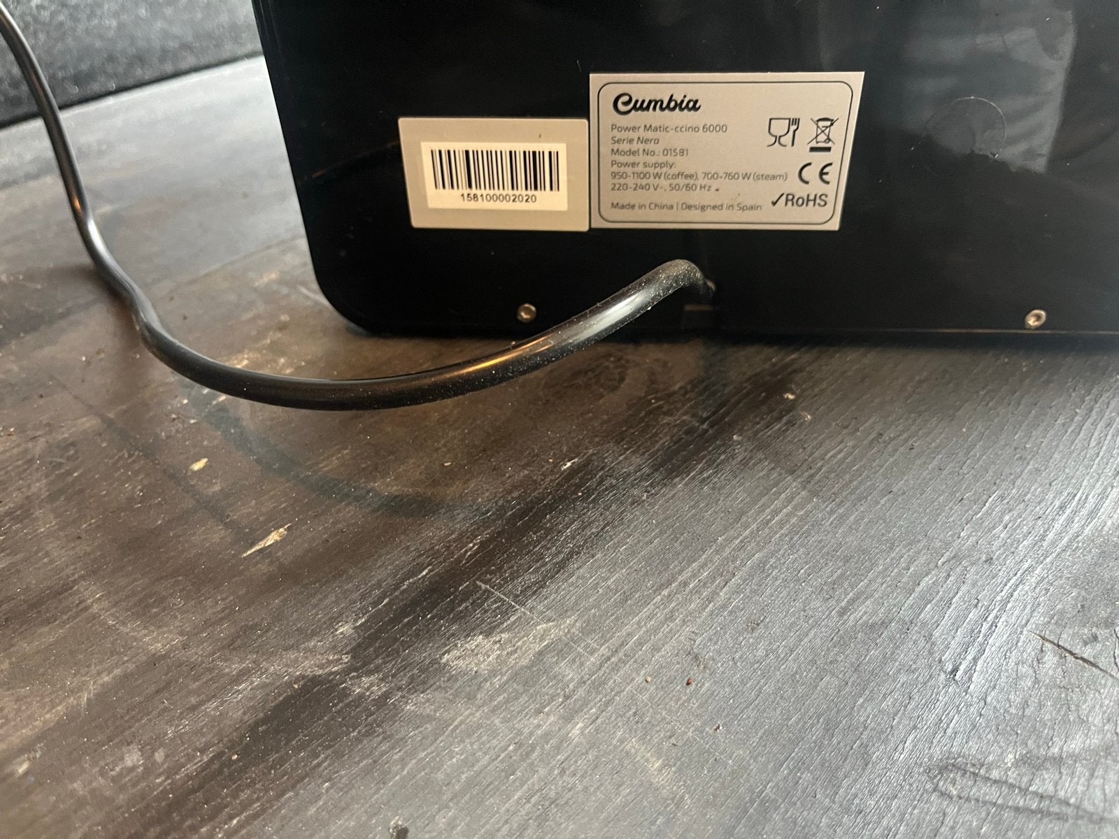 Cumbia 6000 koffiezetapparaat, Witgoed en Apparatuur, Ophalen, Afneembaar waterreservoir, Gebruikt, 10 kopjes of meer
