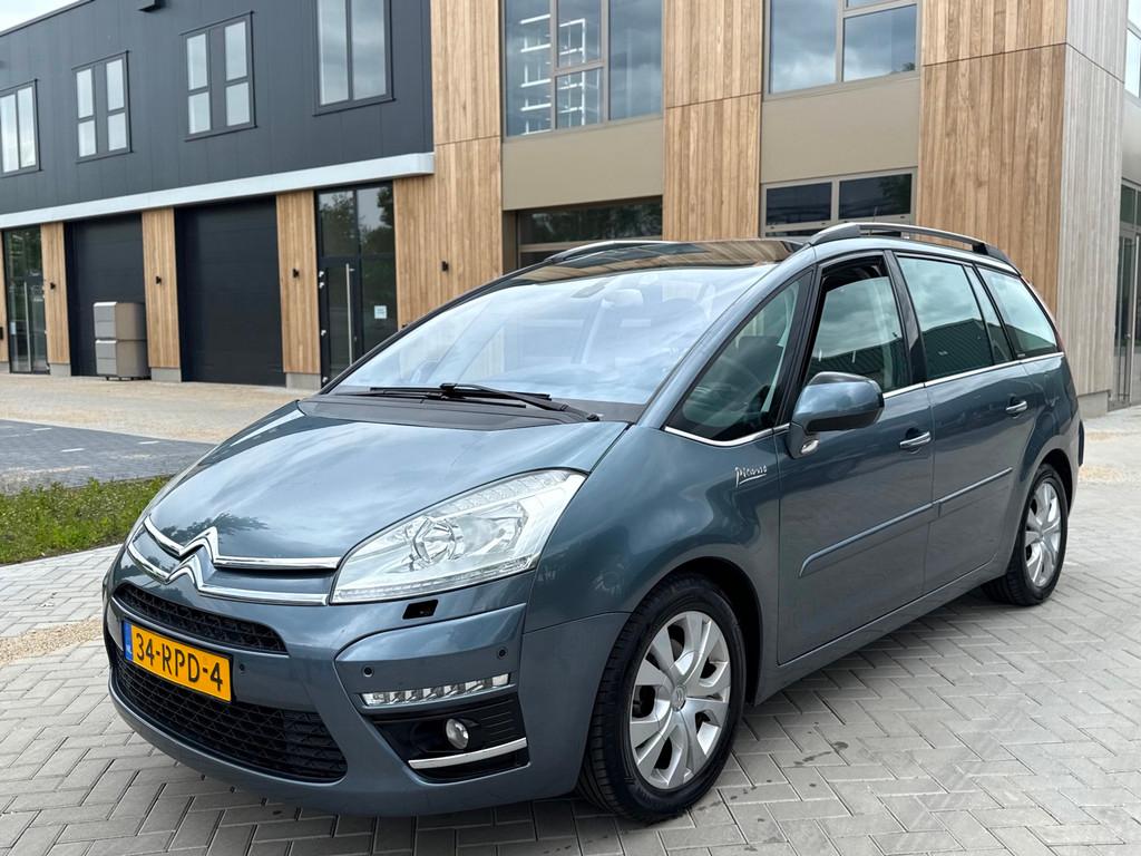 Citroen Grand C4 Picasso 1.6 THP Exclusive AUTOMAAT 7P (bj 2, Auto's, Citroën, Euro 5, Stof, Gebruikt, Zwart