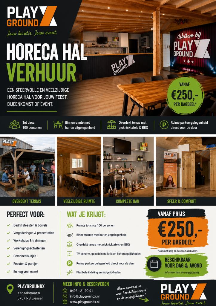 Sfeervolle horeca hal / feestzaal te huur in Liessel, Bruiloft- of Feestlocatie