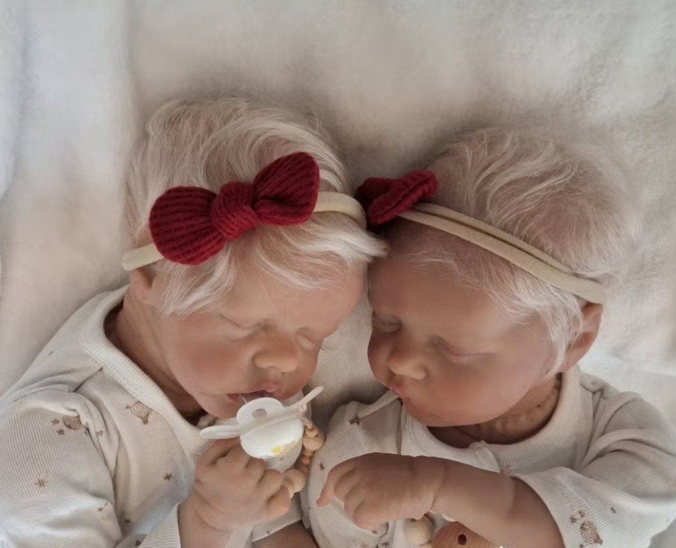 Reborn babypop tweeling, Verzamelen, Ophalen of Verzenden, Nieuw, Pop, Levensecht of Reborn