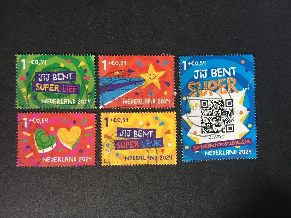 958a Nederland 2024 Kinderzegels compleet, gestempeld, Postzegels en Munten, Ophalen of Verzenden, Na 1940, Gestempeld