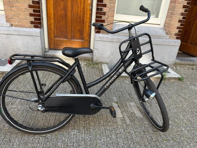 ZWARTE CORTINA U4 DAMESFIETS 50CM, Fietsen en Brommers, Fietsen | Dames | Damesfietsen, Terugtraprem, Zo goed als nieuw, 50 tot 53 cm