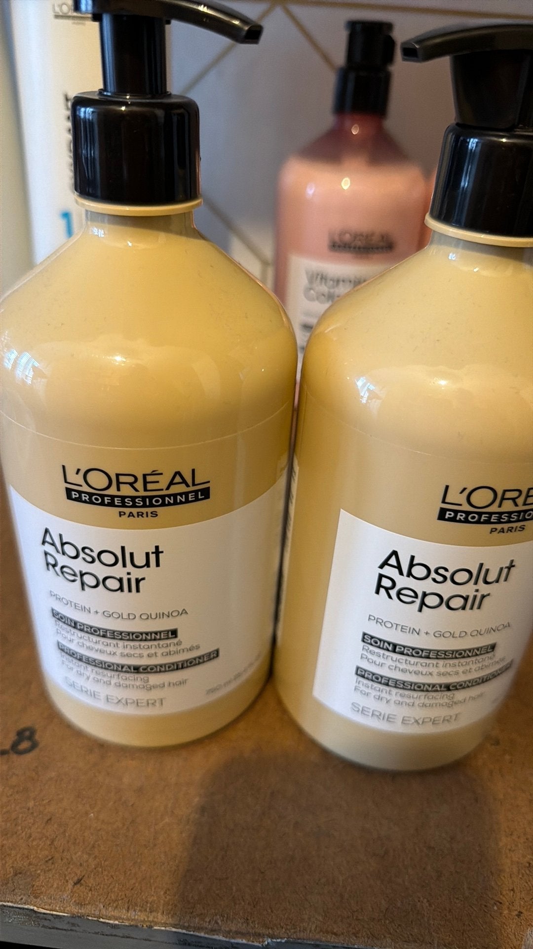 1+1 Absolute Repair Loreal 750ml, Ophalen of Verzenden, Nieuw, Haarverzorger of -hersteller