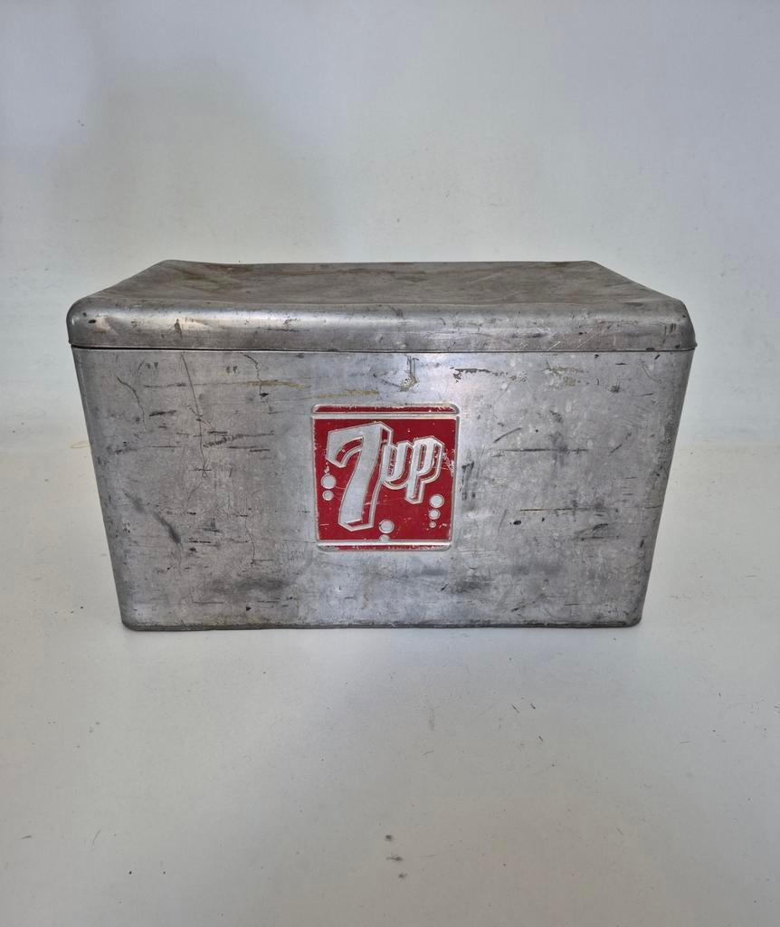 Vintage 7up metalen koelbox - collectors item!, Ophalen