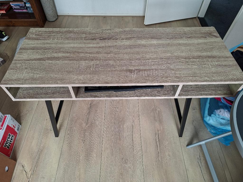 Bureau, Huis en Inrichting, Bureaus, Ophalen, Gebruikt, 120 cm, Bruin