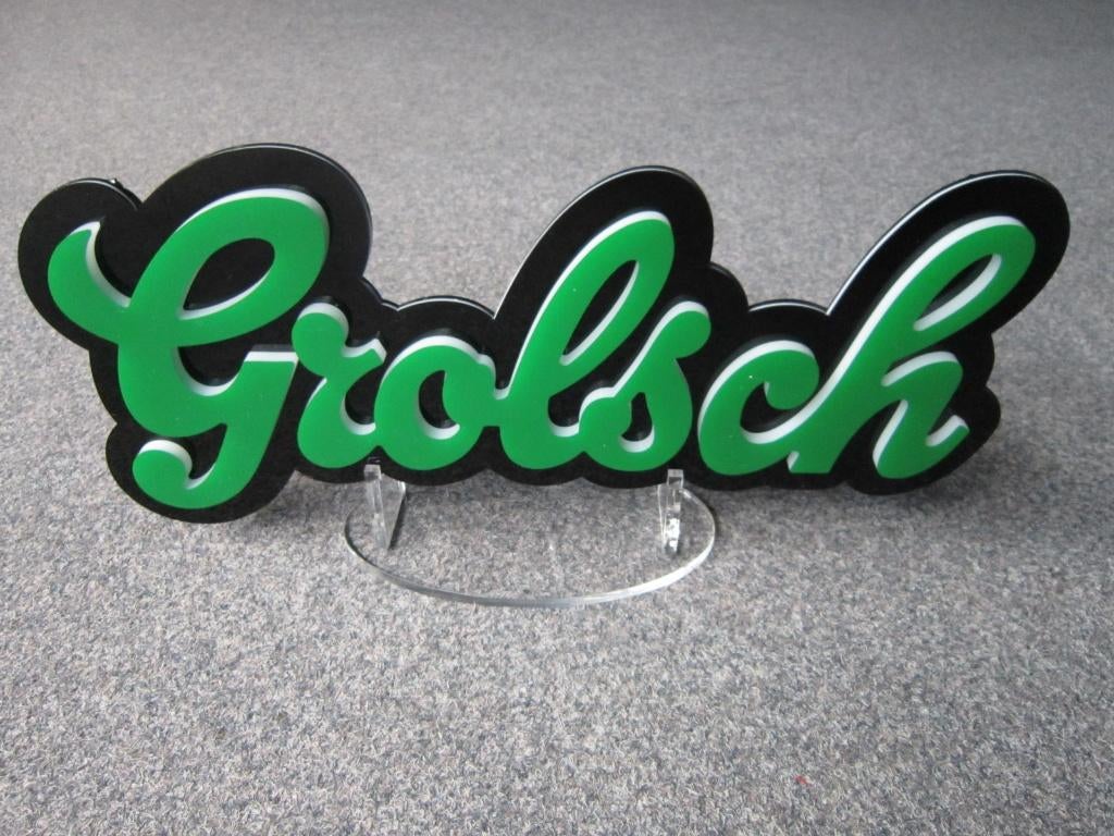 GROLSCH BIER LED LICHTRECLAME, Verzamelen, Biermerken, Ophalen, Nieuw, Overige typen, Grolsch