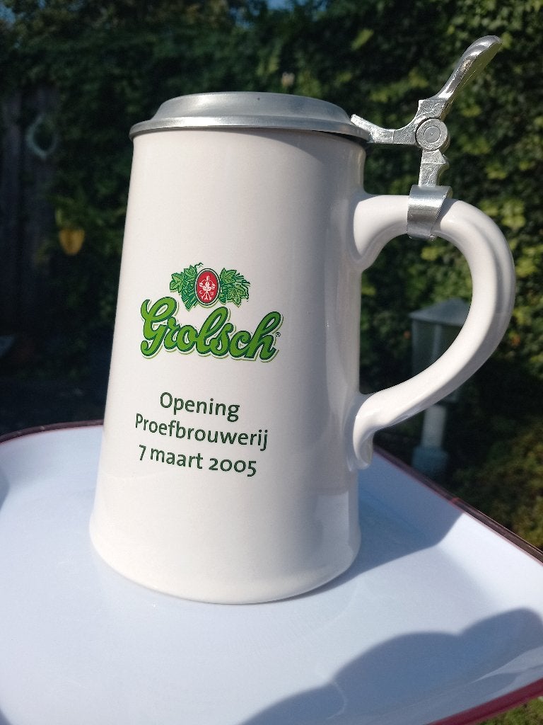 Grolsch bierpul en glas, Ophalen of Verzenden, Nieuw, Pul(len), Grolsch