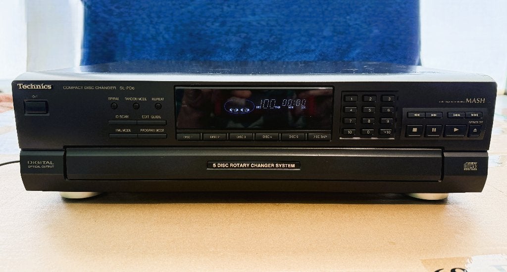 Technics SL-PD6 5cd speler, Ophalen of Verzenden, Zo goed als nieuw, Technics, Wisselaar