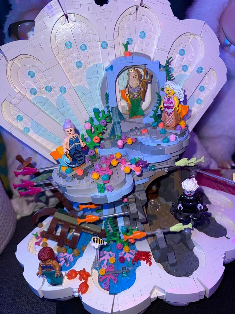 LEGO Disney 43225 – De Kleine Zeemeermin Koninklijke Schelp, Lego, Ophalen of Verzenden, Zo goed als nieuw, Compleet